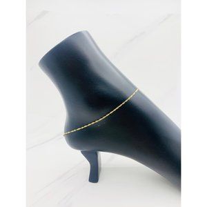 10k Gold Ankle Dainty Bracelet 10"